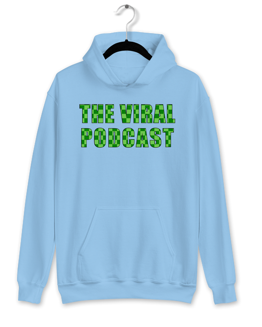 Green Checkered Lettering The Viral Podcast Hoodie