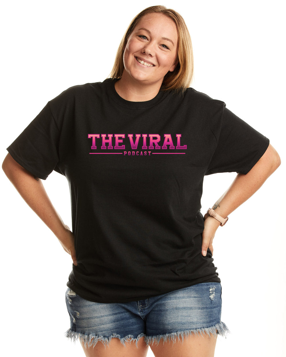 Pink The Viral Podcast T-Shirt