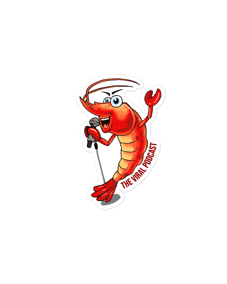 Singin' Shrimp 4" Sticker