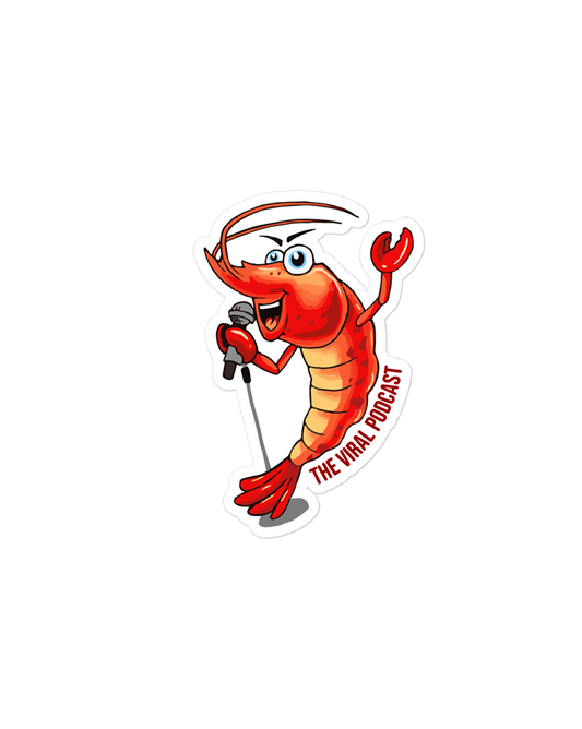 Singin' Shrimp 4" Sticker