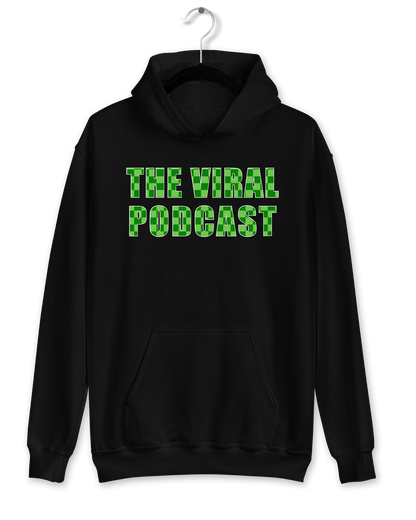 Green Checkered Lettering The Viral Podcast Hoodie